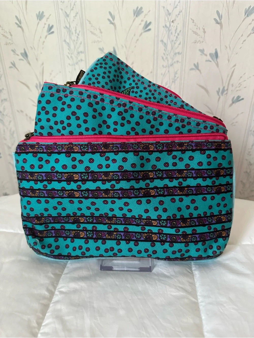 Laurel Burch Set of 3 Cat Print Zip Pouches